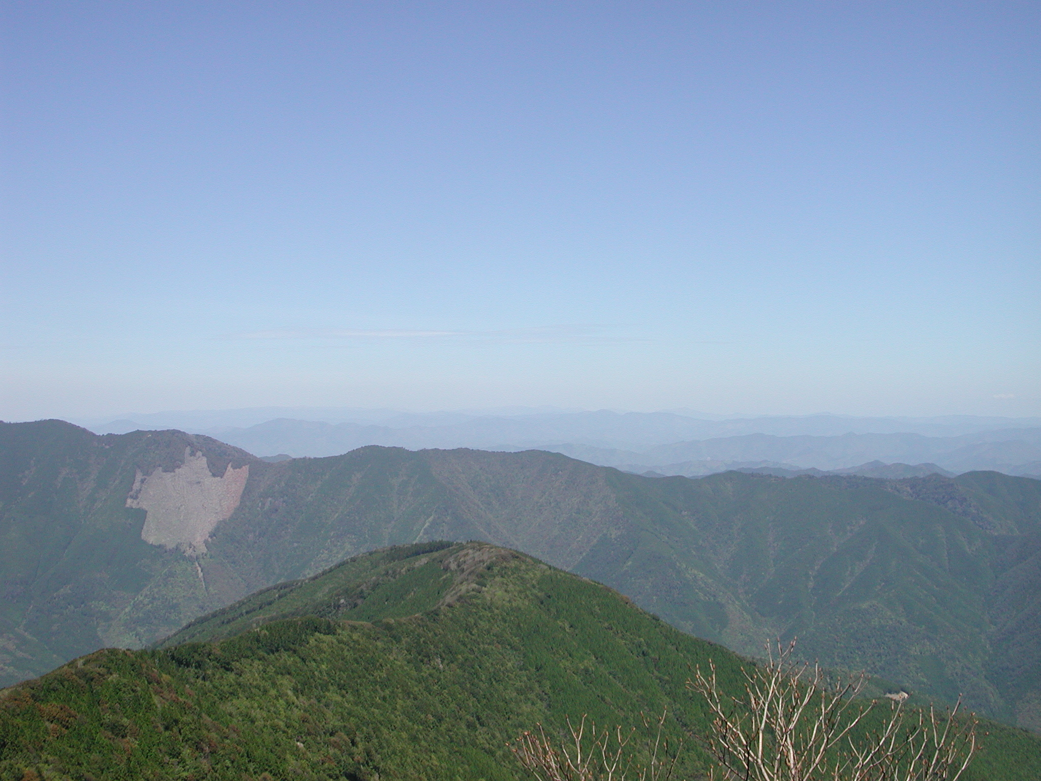 山頂付近からの風景写真