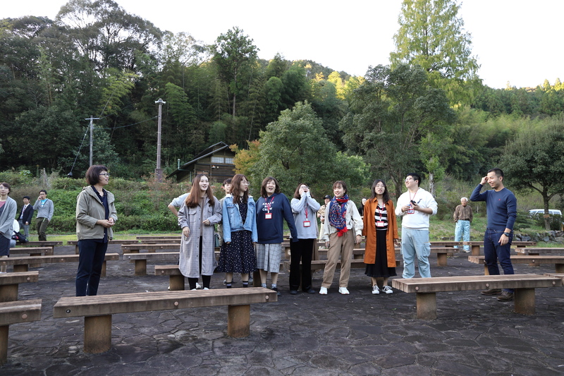 早稲田大学留学生　楠山公園にて