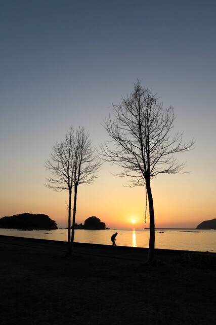 咸陽島公園の夕焼け