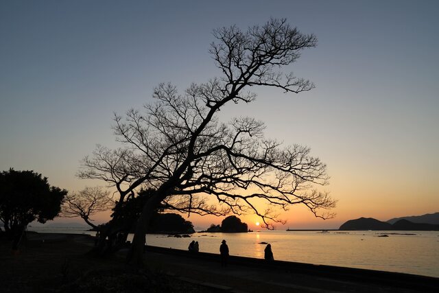 咸陽島公園の夕焼け