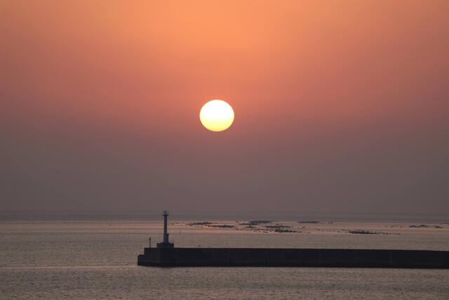 咸陽島公園の夕焼け