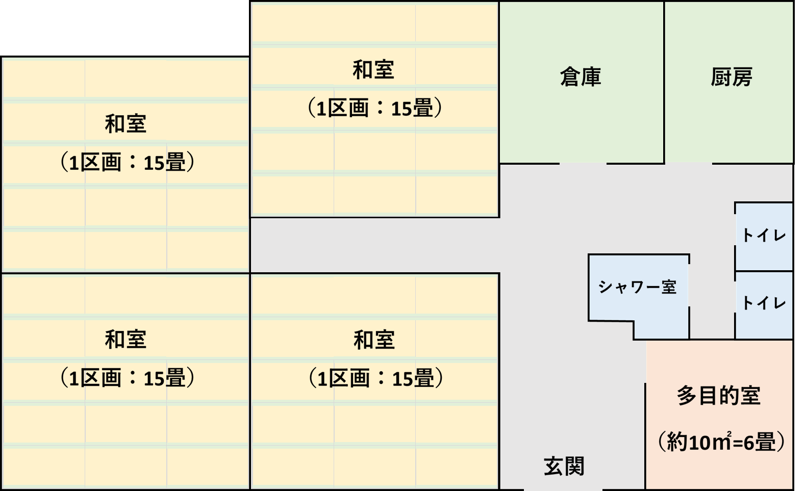 西地区コミュニティセンター平面図