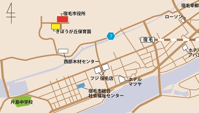 宿毛市役所案内地図（周辺）