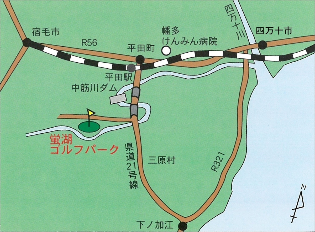 クラブハウスまでのマップ