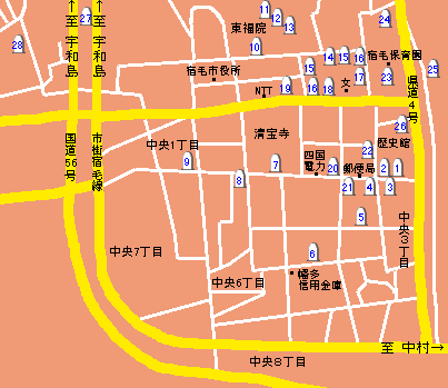 宿毛の史跡地図1